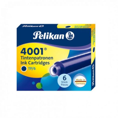 Naboje Pelikan krótkie 6szt niebieskie